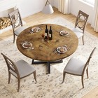 Farmhouse Round Dining Table 47in 4 Person Kitchen Living Room Desk No Chairs