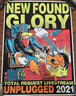 New Found Glory Signed 2021 Total Request Livestream Unplugged Poster  18 X 24
