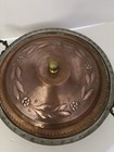 Vintage Greek Copper Hammered 13  Pot With Lid Brass Handles