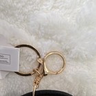 Collection Black Mini Purse Key Chain Bag Charm Lock Faux Leather Working Zipper