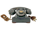 Antique Black Desk Telephone Rotary Dial Bell Systems Western Electric