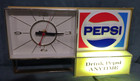 Rare Vintage Pepsi Cash Register Clock With Light Advertising Sign  Working     