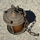 Antique Hanging Porch Light Fixture Arts   Crafts Tudor - Needs Rewiring