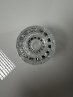 Cut Glass Votive Tea Light Holder Clear Diamond Quilted Pattern Used