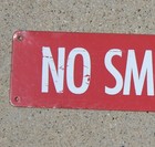 Vintage Heavy Steel No Smoking Sign 3 3 4  X 14 