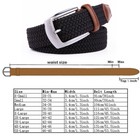 Braided Canvas Woven Elastic Stretch Belts For Men women junior