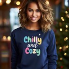 Cozy And Chilly Sweatshirt  Xmas Sweatshirts  Holiday Sweatshirt  Women Shirt