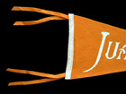  Orig  1950 s-60 s  Ciudad Juarez  Mexico  vintage Pennant  14x7 Long Tassels