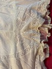 Antique French Edwardian White Cotton Petticoat With Lace Trim Front Panels Only