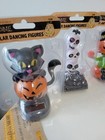 New- Lot Of 6 Halloween Solar Dancing Toys Figures Jack O Lantern Black Cat Fun