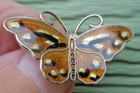Norwegian Silver Enamel Butterfly Brooch Sterling Silver Hroar Prydz Of Norway