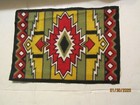 Vintage 1900 s Large American Design Tobacco Felt Mini Rug N-9