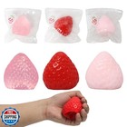 3pcs Squishy Strawberry cute Squeeze Toys kawaii Squishies Pvc Toys stress Re   