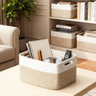 5 Pack Woven Storage Baskets For Shelves  Decorative Basket Organizer Storage Bi