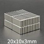 10 20pcs Super Strong Block Fridge Magnets Rare Earth Neodymium 20mm X 10mm X 3m