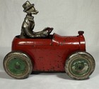 Arcade Andy Gump Cast Iron Rare Nickel Wheels  Green Center  No Crank Or License