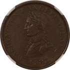 1783 Gripped Edge Small Bust Washington   Independence Colonial - Ngc Au-53 Bn