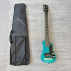 Hofner Travel Electric Guitar  Blue Solid Body Humbucker Pickup With Gig Bag