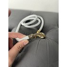 Vintage White   Gold Metal Mesh Snake Necklace Or Belt Whiting Davis Style