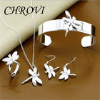 Women s Jewelry Set Necklace Bracelet Earrings Valentine s Bridal Wedding Gift