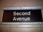 Ny Nyc Subway Roll Sign R27 Nycta 1974 Second Avenue South Manhattan Destination