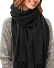 Furtalk Winter Scarf For Women Pashmina Shawl Wraps Soft One Size  01-black 