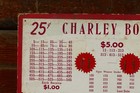 Vintage 25 Cent Charley Prize Punch Board Unpunched Unused Trade Stimulator Nos