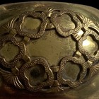 Vintage 1970s Metal Brass Copper Belt Buckle Boho Cottagecore Western