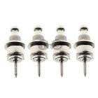 4pcs Schaller Style Guitar Strap Locks Buttons Round Head Chrome Straplocks