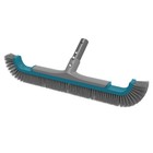  Teal   Gray 20  Curved-end Pool Brush With Extended Pp Side Bristles