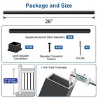 60 Pack 26  Square Aluminum Deck Balusters  3 4  Black Aluminum Deck Spindles Wi