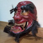 Kagura Mask Red Oni Mask Vintage Antique Wooden Wood Carving