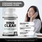 Ring Clear Supplement Ear Health Support   Tinnitus Relief - 60 Capsules