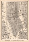1914 Antique Manhattan Street Map Vintage New York City Map Wall Decor 2264