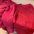 Rich Gang Matching Sweatshirt  Pants  And Hat Size L Red W  Gold Trim Super Rare