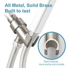 Offo All Metal Shower Head Holder Brushed Nickel Adjustable Arm Mount Handheld