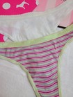 Vtg Victoria s Secret 2pk Signature Cotton Low Rise Thong Panties Size Lg
