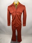 Vintage 60s 70s Leisure Suit Mens 40 Jacket Coat 34 29 Pants Disco Polyester Nik