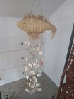 Vtg Lot 9 Plant Holders Boho Decor Reliance Beaded   Jute Macreme Rainbow Colors