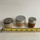 Lot 3 Vintage Medicine Jars Acid Ointment Scholl   Dr  Coles Foot Massage Cream