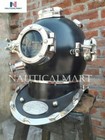 Vintage Black Shiny Antique Brass Diving Helmet Scuba U s Navy Mark V Divers 