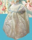 Vintage Pale Yellow Dress Blue Rosettes Baby Girl Circa 1960s Tlc