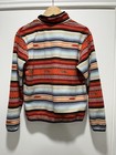 Cinch Youth Kids Xl Pullover Fleece Jacket 1 4 Snap Western Aztec Orange Blue