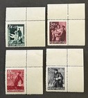 Travelstamps  1945 Croatia Stamps Scott  b77-b80 - Postal Employees Fund Mnh Og