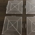 Lot 4 Mini Micro Perler Bead Pegboards 2 6mm Plastic Square Boards Clear
