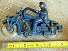 Antique Vintage 1930 s Hubley Champion Cast Iron Blue Police Motorcycle