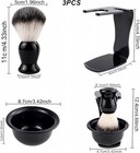 3 Pcs Black Shaving Brush Stand  Razor Stand And Shave Brush Stand Set  Bathroom