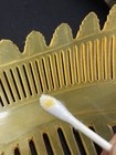 Vintage Butterscotch Bakelite Hair Comb 4x4 5    Tested As Seen