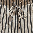H m Women   s White black Striped Chino Drawstring Elastic Waist Shorts Xl
