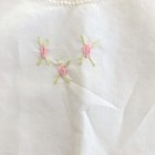 Vintage Cream Emboidered Habdmade Cotton 6-12 Month Baby Dungaree Dress Euc